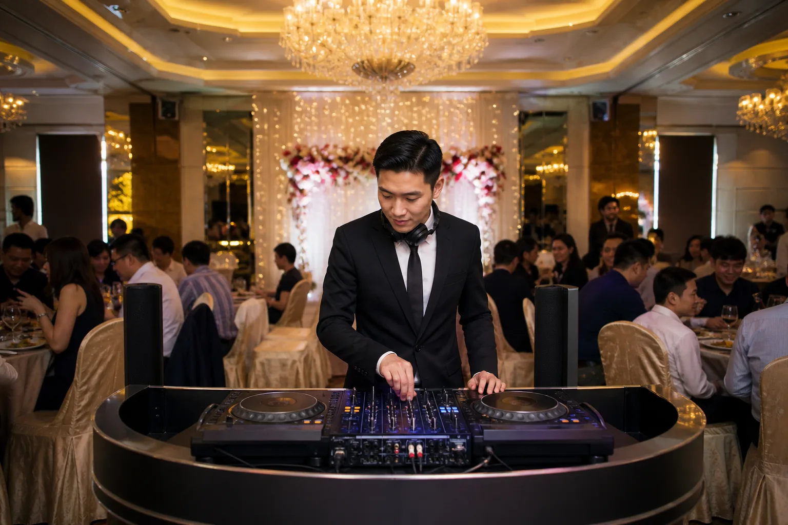 Professional Malaysian event-planning scene for Chinese wedding DJ