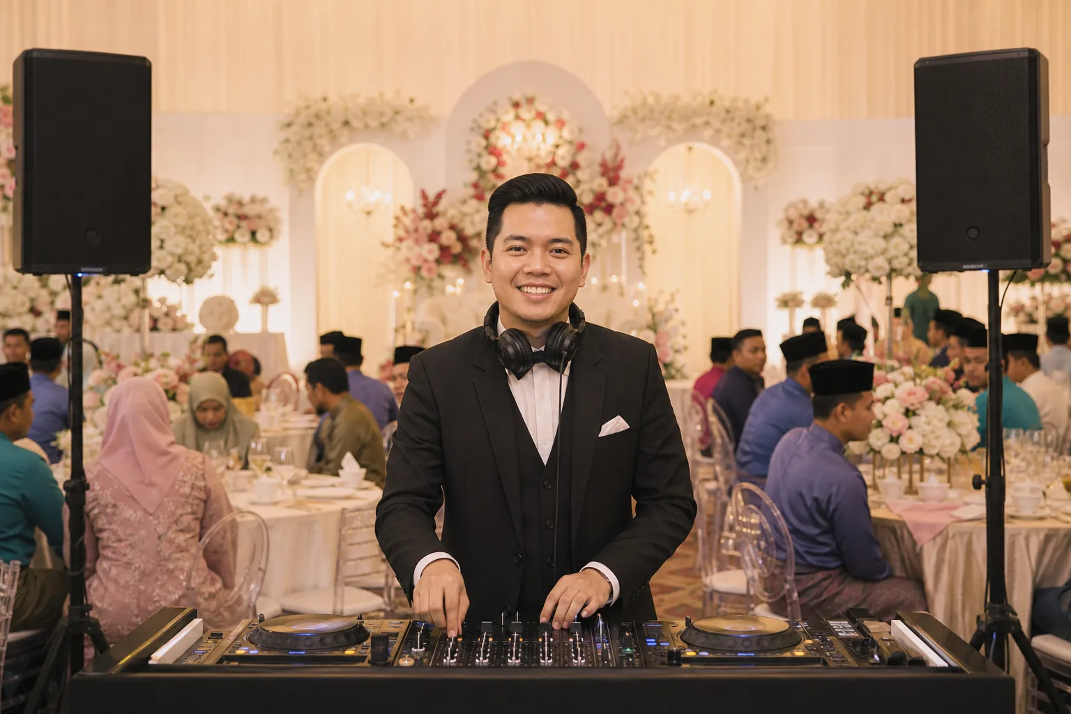 Adegan perancangan acara profesional untuk DJ majlis perkahwinan Cina
