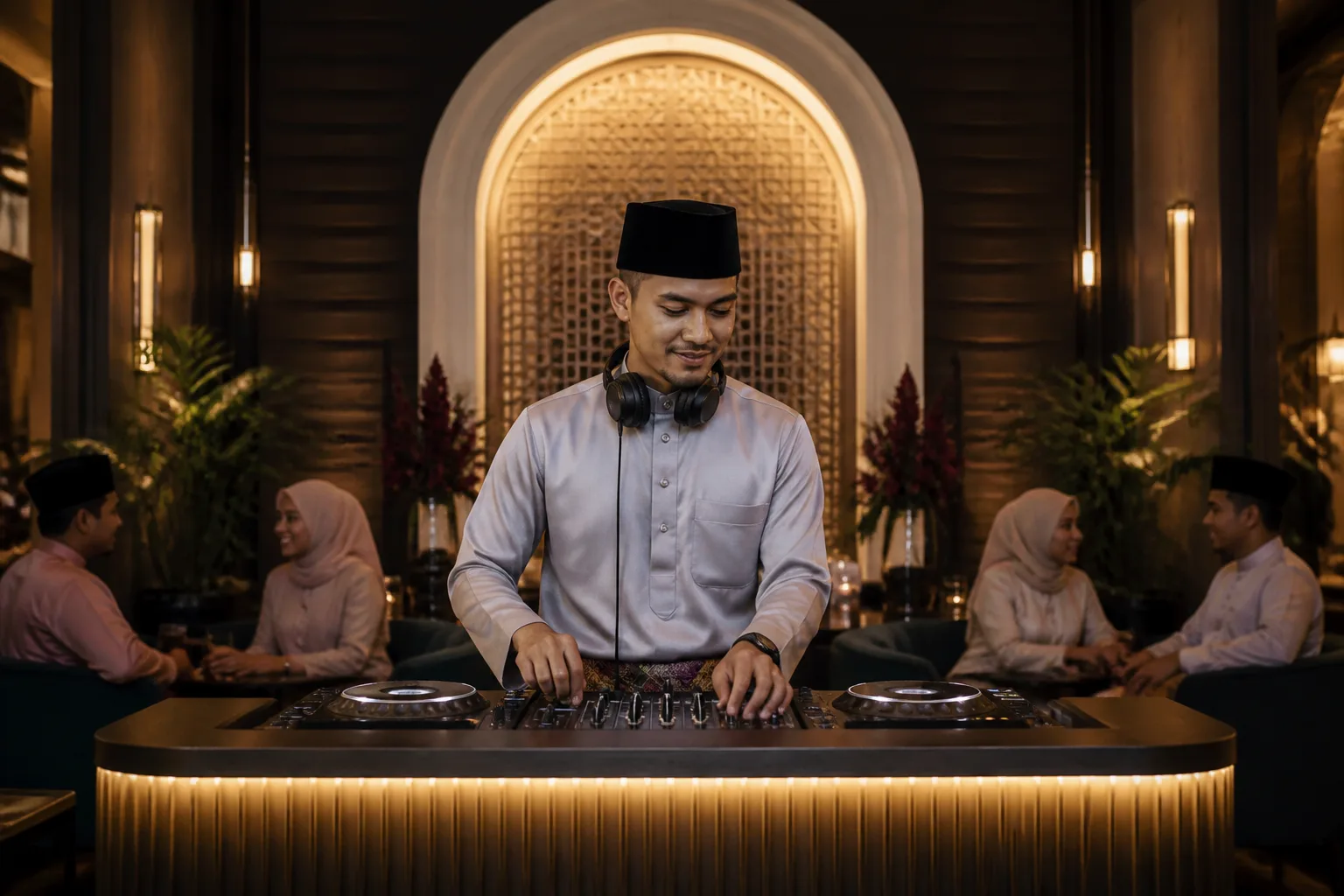 Adegan perancangan acara profesional untuk DJ kelab dan lounge