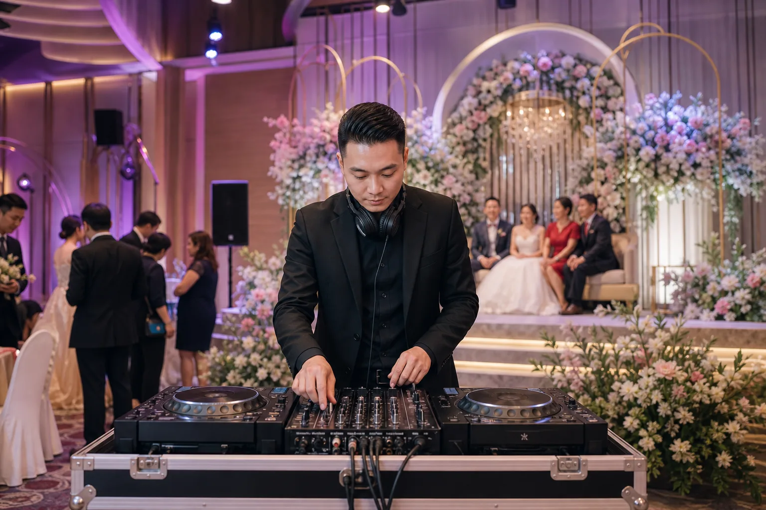 Professional Malaysian event-planning scene for Malay wedding DJ