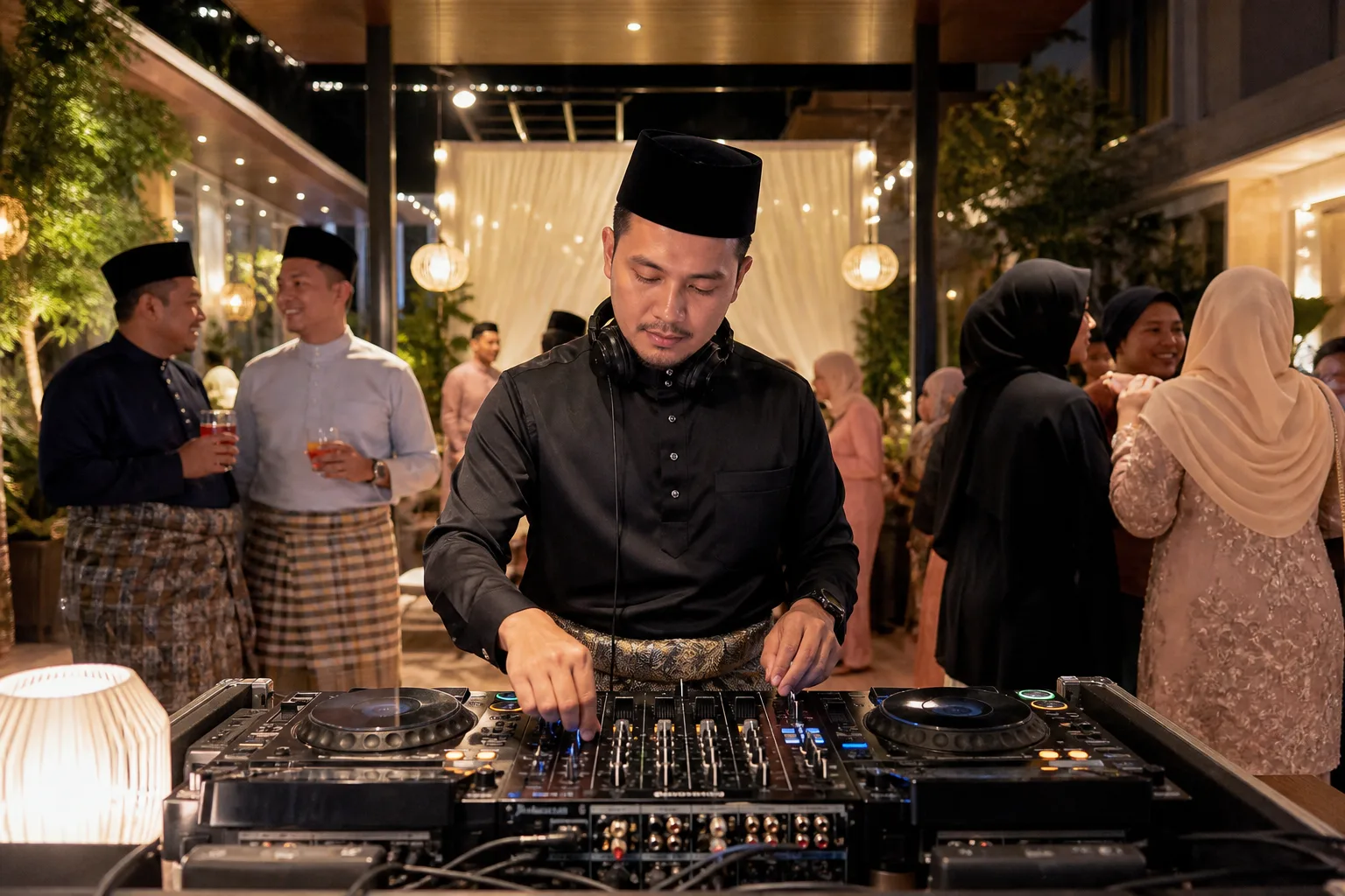 Adegan perancangan acara profesional untuk DJ acara persendirian