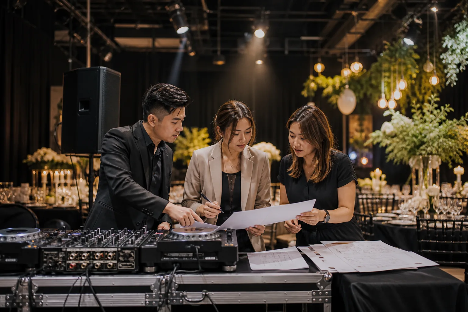 Professional Malaysian event-planning scene for Choose the DJ setup that fits your event