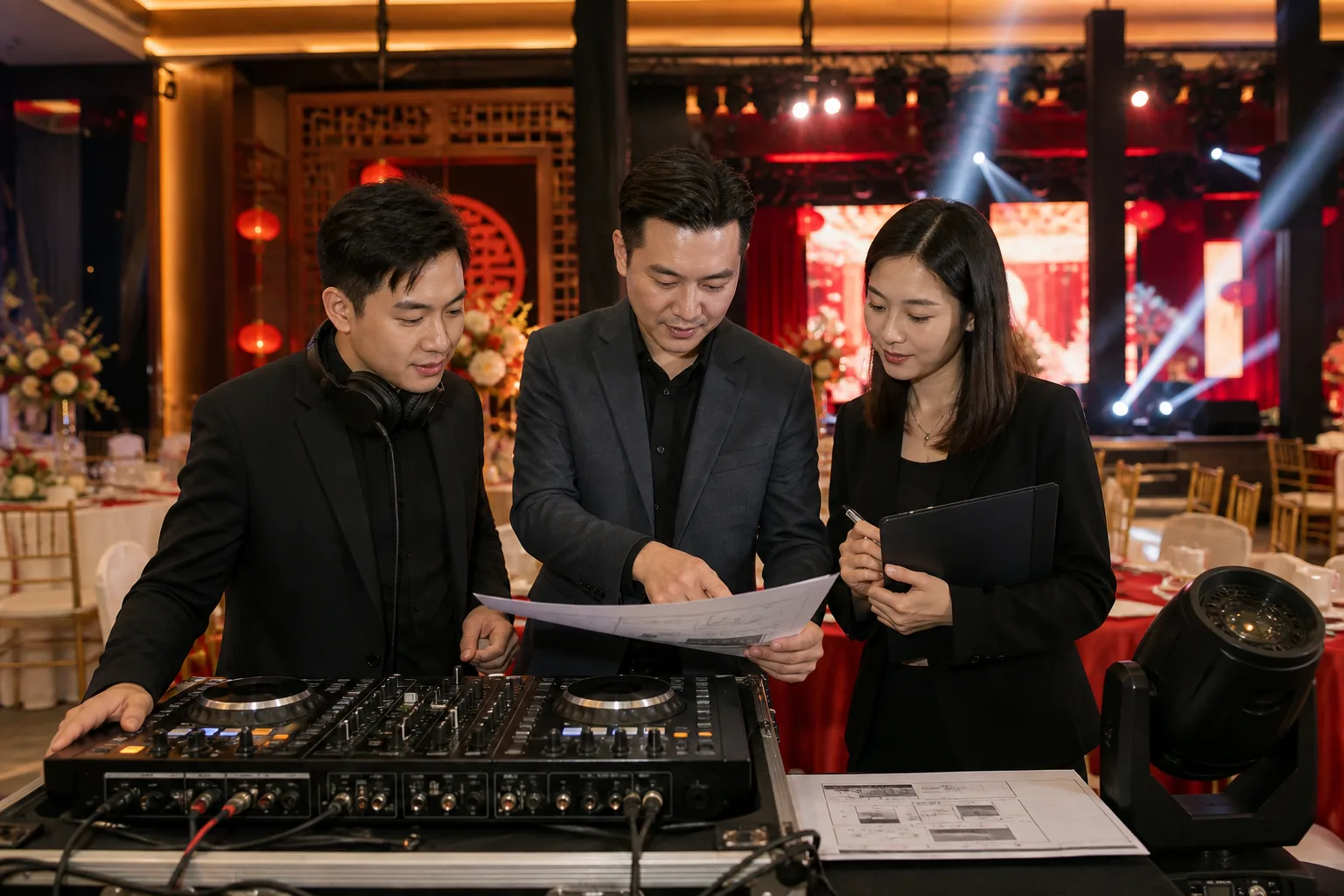 选择适合您活动的 DJ 配置的马来西亚专业活动策划场景