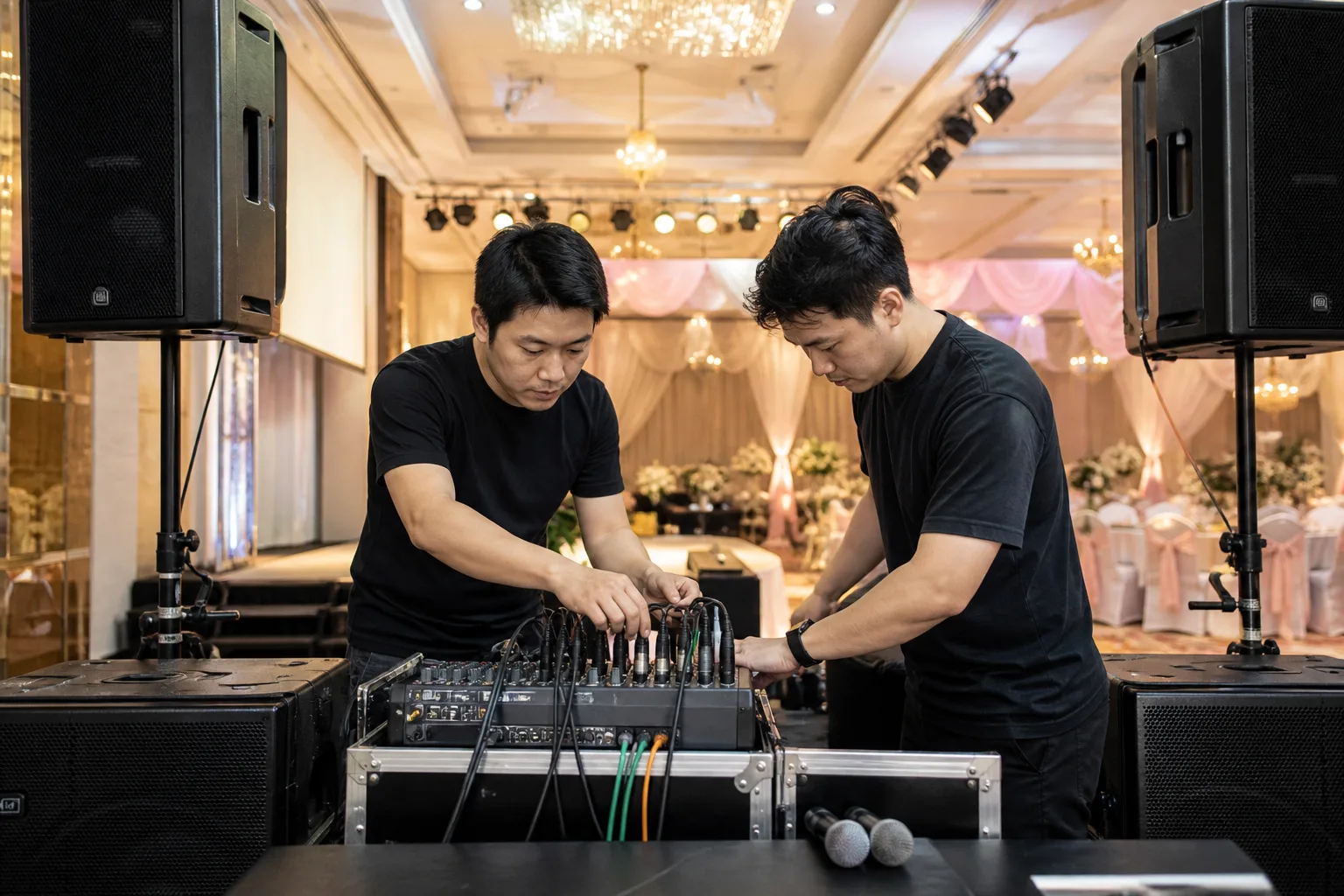 Professional Malaysian event-planning scene for DJ sound system planning